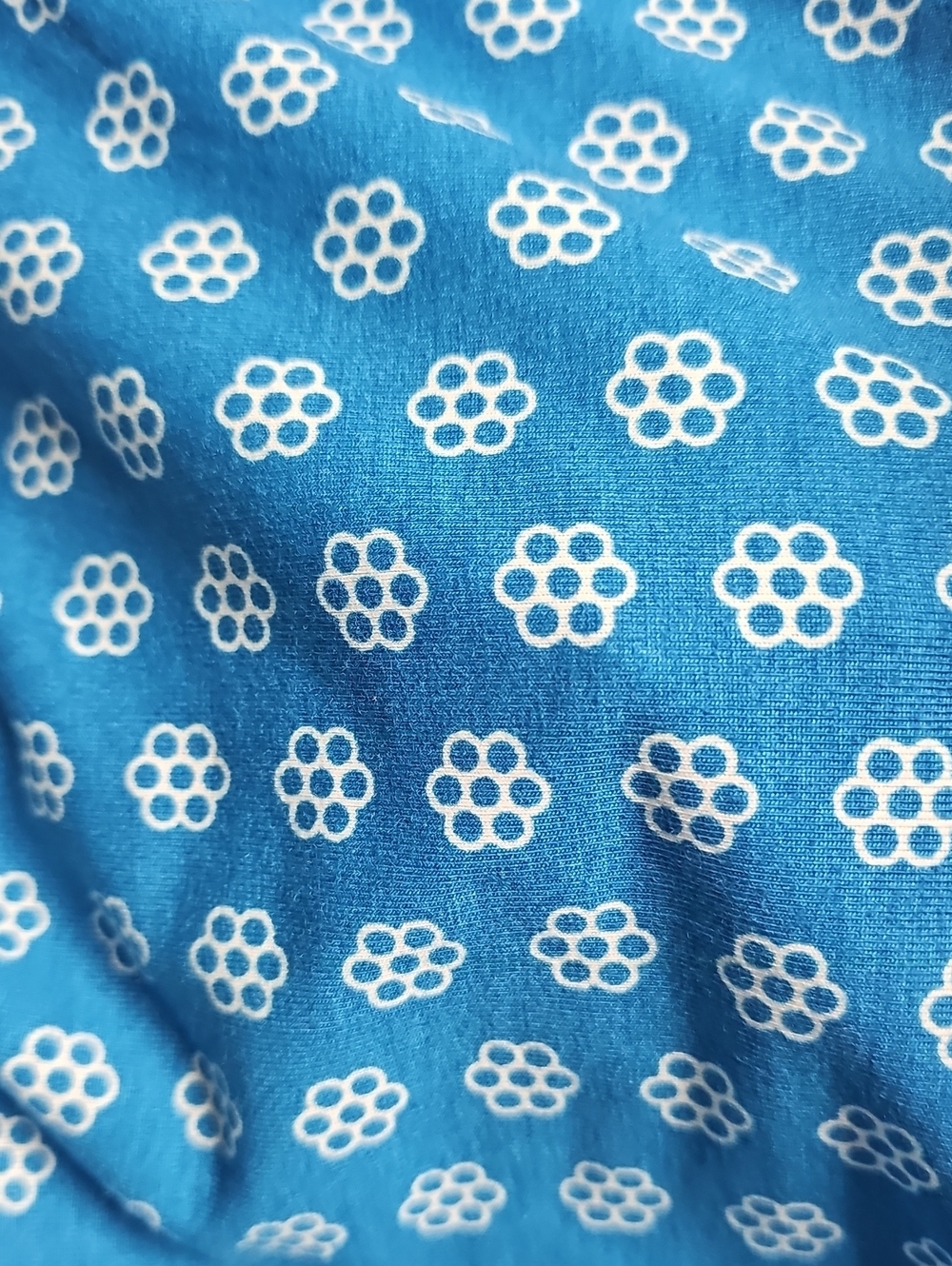 Lularoe Blue Printed Maxi Dress with Border Detail - Picture 3 of 7
